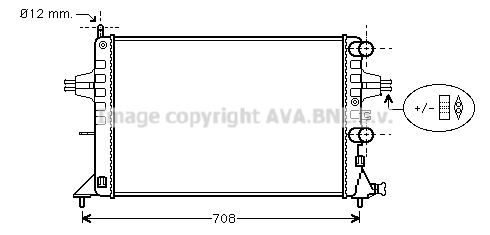 AVA QUALITY COOLING Jäähdytin,moottorin jäähdytys OL2255